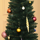 HOMCOM - Sapin de Noël artificiel 6' forme crayon - intérieur maison - vert-Base robuste et durable pour une meilleure stabilité 