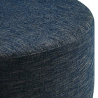 Modway Callum Large 38" Round Woven Heathered Fabric Upholstered Ottoman - Heathered Weave/Azure-Weight Capacity: 506 lbs.