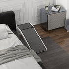 PawHut 49" L Pet Ramp with Non-slip Carpet - White-Polyester surface provides so much comfort 