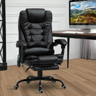Vinsetto - Chaise de bureau de massage à vibrations 7 points avec roulettes pivotantes - noir-Personnalisez votre assise en réglant la hauteur du siège de 18,1 po-22 po selon vos préférences
