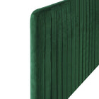 Modway Milenna Channel Tufted Performance Velvet Twin Headboard - Emerald-Multiple Mounting Positions