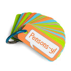 Open The Joy - Parlons-en! Cartes de conversation format poche - Version française-Il suffit de les accrocher à un sac à dos et elles deviennent une activité portative
