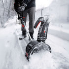 Garant Cordless Electric Snow Shovel-Ergonomic handle with multiple angle adjustments and support loop for optimal control and enhanced comfort during extended use