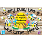 Ashley Productions Smart Poly Computer Mouse Pad - Every Busy Bee is Welcome Here - 6 Pack-Say hello to a boost of motivation every time you click and scroll.