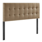 Modway Lily Stain-Resistant Performance Velvet Queen Size Headboard - Taupe-Stain-Resistant Performance Velvet Upholstery