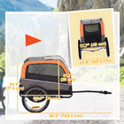 PawHut Dog Bike Trailer, Pet Cart Wagon Cart Carrier Attachment-Two 16" (40cm) wheels absorb bumps, ensuring a smooth ride