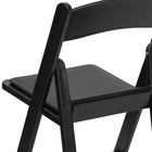 Flash Furniture – Chaise pliante en résine HERCULES, capacité de 1000 lb, siège en vinyle rembourré, noir (LEL1BLACK)-Résine de propylène stabilisée aux rayons UV