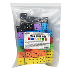Koplow Games Foam Spot Dice - 1"- Assorted Colours - Bag of 50 -Each foam spot die is 1"