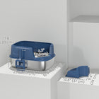 PawHut Stainless Steel High Sided Cat Litter Box with Scoop-Large space offers ample room for cats to turn around 
