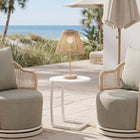 Zuo Noga End Table - White-Dimensions: 19.7" L x 19.7" W x 24.2" H