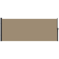Outsunny Retractable Side Awning - 13' x 6' - Khaki-UV30+ PU-coated garden awning protects from wind, sun, and ultraviolet light
