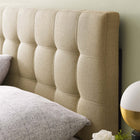 Modway Lily Upholstered Fabric Full Headboard - Beige-Fine polyester upholstering