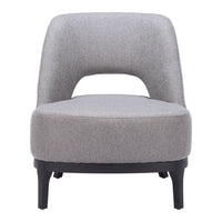Zuo Mistley Accent Chair - Grey-Comfy and durable polyester fabric