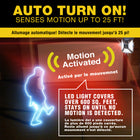Bell + Howell Bell + Howell Bionic Spotlight Trio Motion Sensor Outdoor Solar Light-Turns on automatically and shuts off 30-seconds after movement is outside sensor range