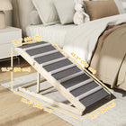 PawHut 14"-20"H Folding Dog Ramp with Non-Slip Carpet-Constructed from solid pine wood, safely supporting dogs up to 110 lbs (50 kg) 