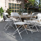 Flash Furniture – Chaise pliante série HERCULES de qualité supérieure en plastique d’une capacité de 800 lb, blanc, 10/paquet-Finition du cadre enduit de poudre blanche