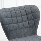 HOMCOM Adjustable Swivel Bar Stools with Back - Grey - 2 Pack-The lower footrest allows your legs to have a place to relax
