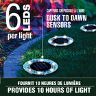 Bell+Howell - Disques lumineux décoratifs LED solaires d'extérieur en mosaïque - Bleu vif éclatant - Paquet de 4-Rapide et facile à installer - assemblage et fixation - fixez les piquets inclus pour une meilleure stabilité le piquet 4 coins limite le déplacement lors de la tonte ou des jeux