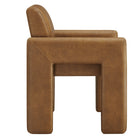 Modway Daven Vegan Leather Dining Armchair - Canyon-Assembly Required
