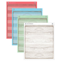 Teacher Created Resources Painted Wood Design Magnetic Mini Pocket Charts - 14" x 17"-Lightweight and durable pocket charts