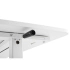 Uplite Height Adjustable Sit-Stand Ergonomic Desk - White-HAND CRANK SYSTEM - Simple crank system using minimal effort to adjust to your desired sitting and standing height.