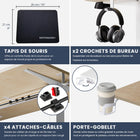 MotionGrey - Bureau assis-debout électrique Ergo2 réglable en hauteur, 40 po de largeur, avec réglages mémorisés - Brun clair-4