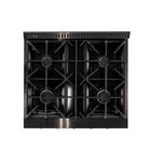 Kucht 30" KED Series Pro Style Propane Ready Dual Fuel Range - Gemstone-High-quality gold control knobs