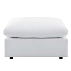 Modway Commix Sunbrella Outdoor Patio Ottoman - White-Powder-Coated Aluminum Frame