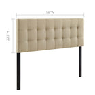 Modway Lily Upholstered Fabric Full Headboard - Beige-Fits full size beds