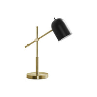 Monarch Specialties 18" H Contemporary Table Lamp - Brass Metal / Black Shade-Stylish and contemporary 18"h table lamp featuring a sleek brass metal base with a fixed arm and a chic black shade, perfect as a functional task lamp or fashionable lighting accent