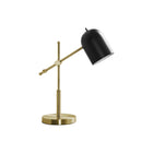 Monarch Specialties - Luminaire - 18 po H Lampe De Table - Métal En Laiton - Abat-Jour Noir - Contemporain-Lampe de table élégante et contemporaine de 18 pouces de haut, dotée d'une élégante base métallique en laiton, d'un bras fixé et d'un abat-jour noir chic, parfaite comme lampe de travail fonctionnelle ou comme éclairage d'accentuation à la mode