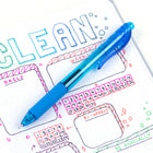 Pentel EnerGel-X Retractable Gel Roller - (0.5mm) Needle Tip - Sky Blue Ink-Maximum comfort and control with the rubber grip