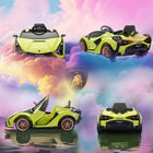 Aosom 12V Lamborghini Sian Kids Electric Ride-On Car - Green-2.4G remoter included 