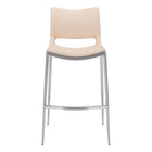 Zuo Ace Barstool - Light Pink/Silver - Set of 2-Plush and durable faux leather fabric