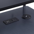 DESIGNlab By OSP Emulator Battlestation Gaming Desk - Black-Wireless device charging pad