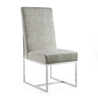 Manhattan Comfort - Chaise de salle à manger moderne Element 19,68 po en velours capitonné - Acier-Chaise de salle à manger moderne parfaite pour la salle à manger et comme accent dans le salon