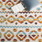 Modway - Reflect Treillis marocain en diamant abstrait Takara Tapis intérieur et extérieur de 5 pi l x 8 pi L - Multicolore-Dessous en caoutchouc de prise