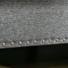 HOMCOM - Canapé 2 places dossier mi-haut avec pieds en bois - gris clair-La surface aspect lin est douce et chaude, idéale pour une utilisation à long terme   