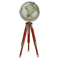 Replogle - National Gegraphic Globe terrestre Eaton III, 40 cm, en parchemin antique, pour le sol océanique - Anglais-Construction en bois massif avec ferrures en laiton