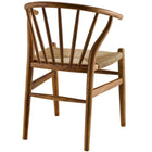 Modway Flourish Spindle Wood Dining Side Chair - Walnut-Chair Weight Capacity: 286 lbs.