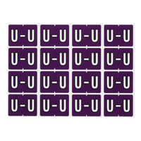 Pendaflex A-Z Purple End Tab Filing Labels - U - 240 Pack-Compatible with DataFile L8701 series labels