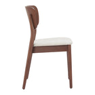 Zuo Kellua Dining Chair - Beige/Walnut - Set of 2-3 year limited warranty