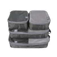 Travelon Soft Packing Organizers - Charcoal - Set of 4-4 modular stacking sizes for organized packing to improve luggage capacity