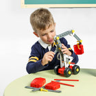 Miniland Mecaniko Vehicle Building Set - 81 Pieces-The set is made of durable plastic and includes a spanner, screws, pulleys, nuts, etc.