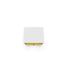 Manhattan Comfort Liberty 1.0 Nightstand, White and Yellow (203AMC63)-Fashionable Splayed Legs made from Solid Wood for Extra Durability.