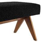 Modway Lyra 63" Boucle Upholstered Bench - Black-8