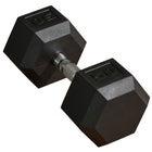Soozier 50 lb Rubber Hex Dumbbells Weight Dumbbell Hand Weight Barbell for Body Fitness Training - Black-Help exercise your arms, shoulders, back and also strengthens your muscles