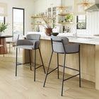 Zuo Bremor Barstool - Slate Grey-Assembly not required