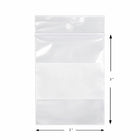 KL Rubber Resealable Polyethylene Bag With White Id Block & Hang Hole - 2 Mil - 2" x 3” - 1000 Pack-White ID block for easy labeling, coding, or instructions