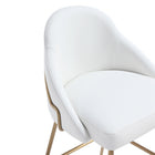 Manhattan Comfort - Gracie tabouret de bar moderne de 22 po en similicuir blanc et or, lot de 2-Dispose d’une mousse haute densité remplie pour plus de confort et de durabilité.